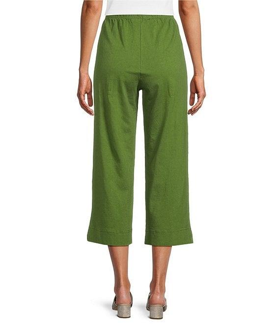 Bryn Walker Cotton Jersey Elastic Waist Straight Leg Crop Pants Product Image