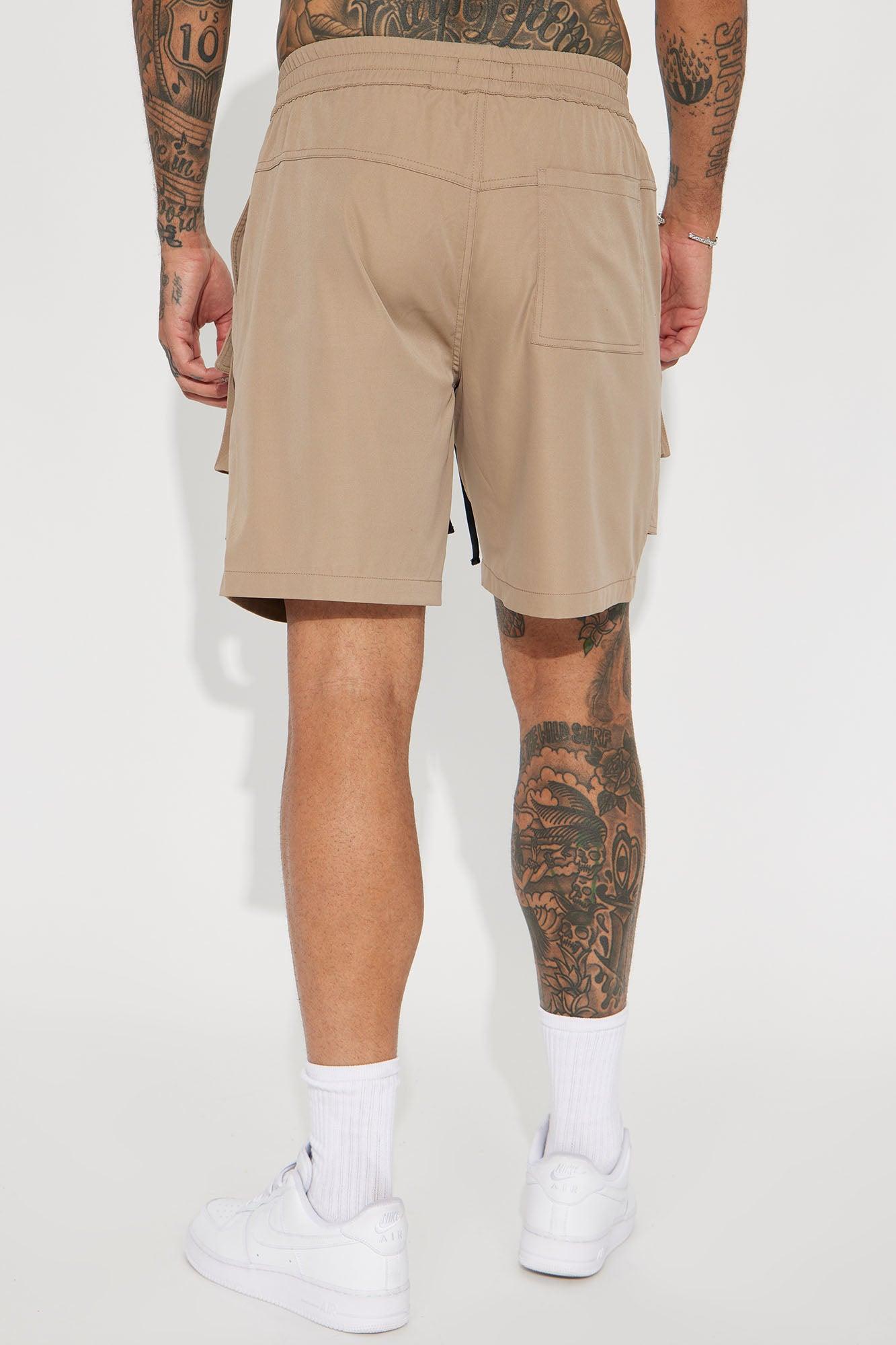 All Cap Utility Nylon Cargo Shorts - Taupe Product Image