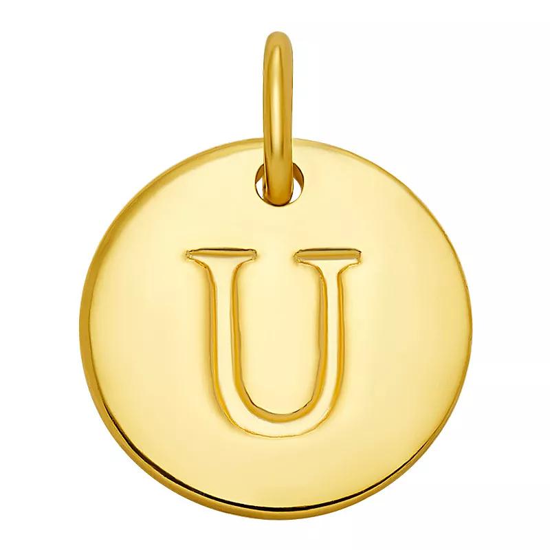 PRIMROSE Sterling Silver Letter Disc Charm, Women's, Sterling Silver F Product Image