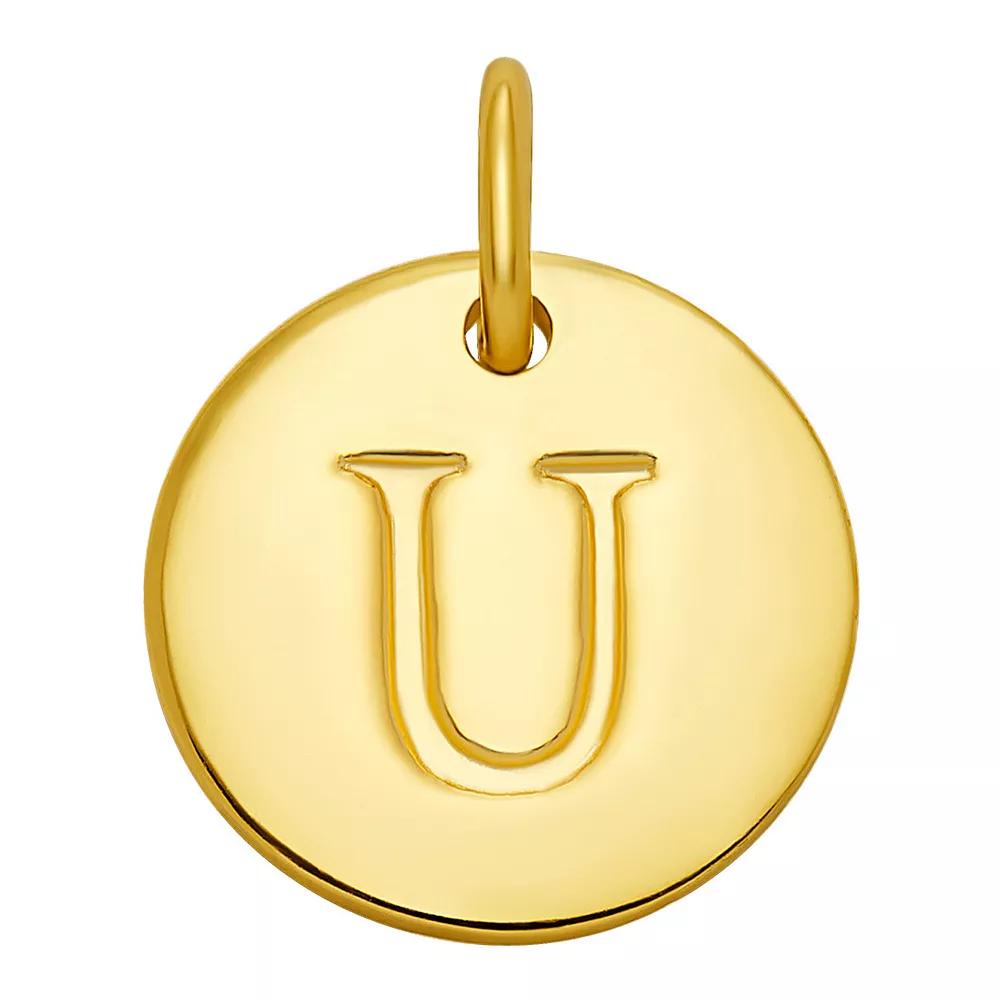 PRIMROSE Sterling Silver Letter Disc Charm, Women's, Sterling Silver F Product Image