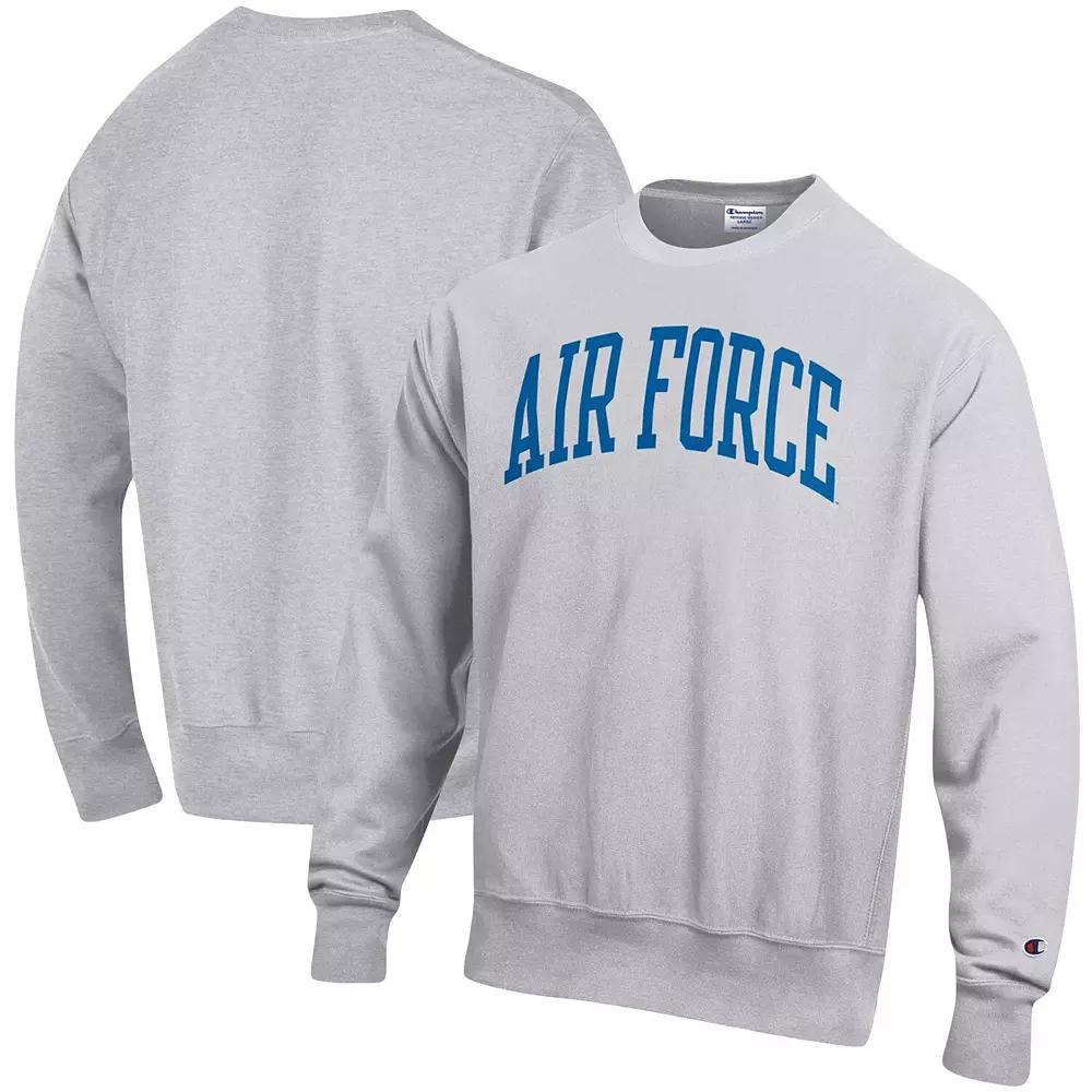 Men's Champion Heathered Gray Air Force Falcons Arch Reverse Weave Pullover Sweatshirt,  Product Image