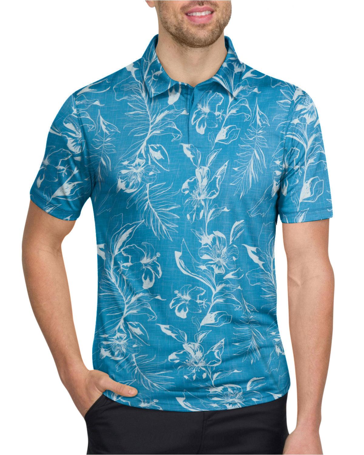 Three Sixty Six Men’s Print Golf Polos Male Product Image