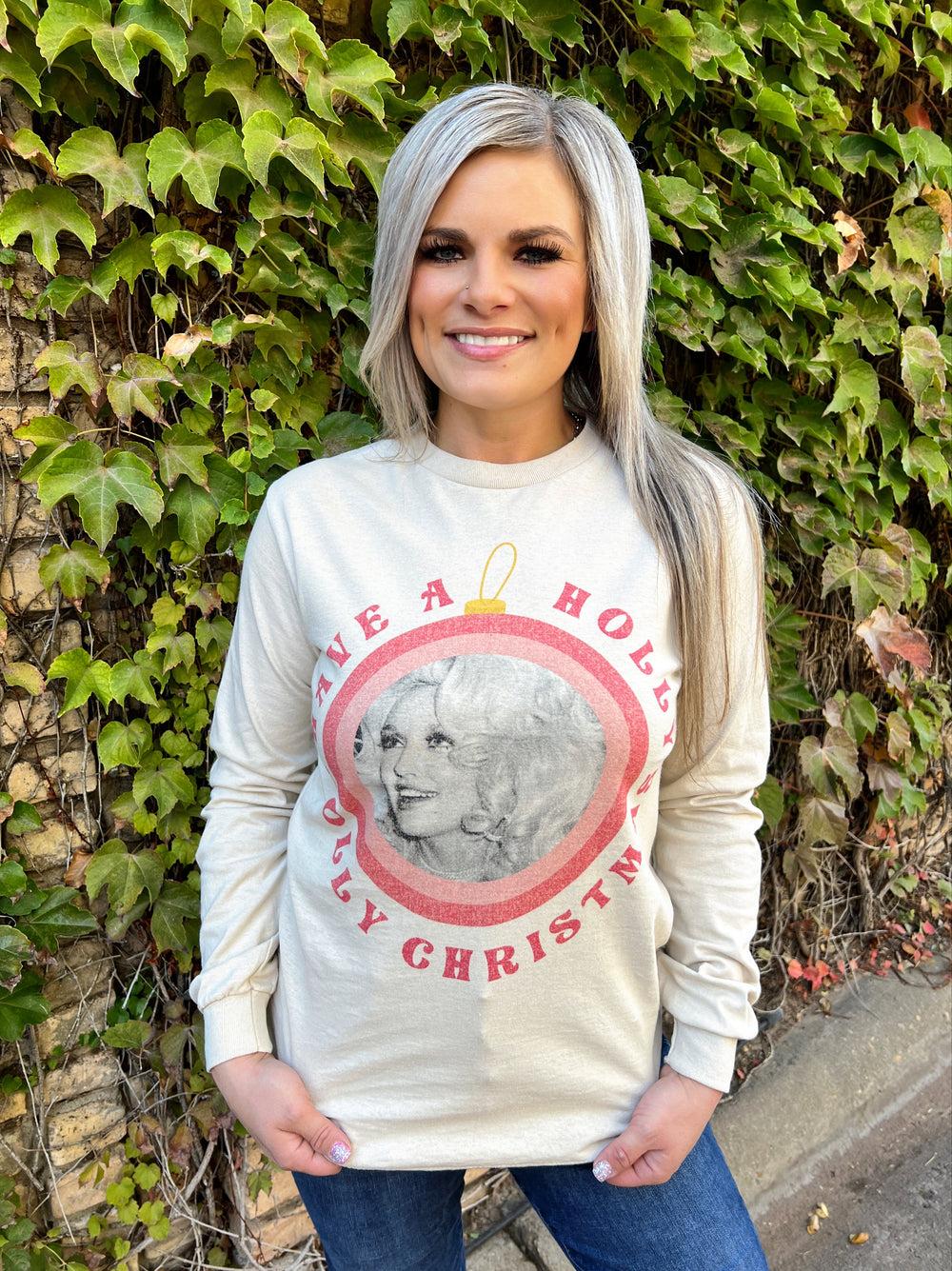Holly Dolly Christmas Long Sleeve Tee* Product Image