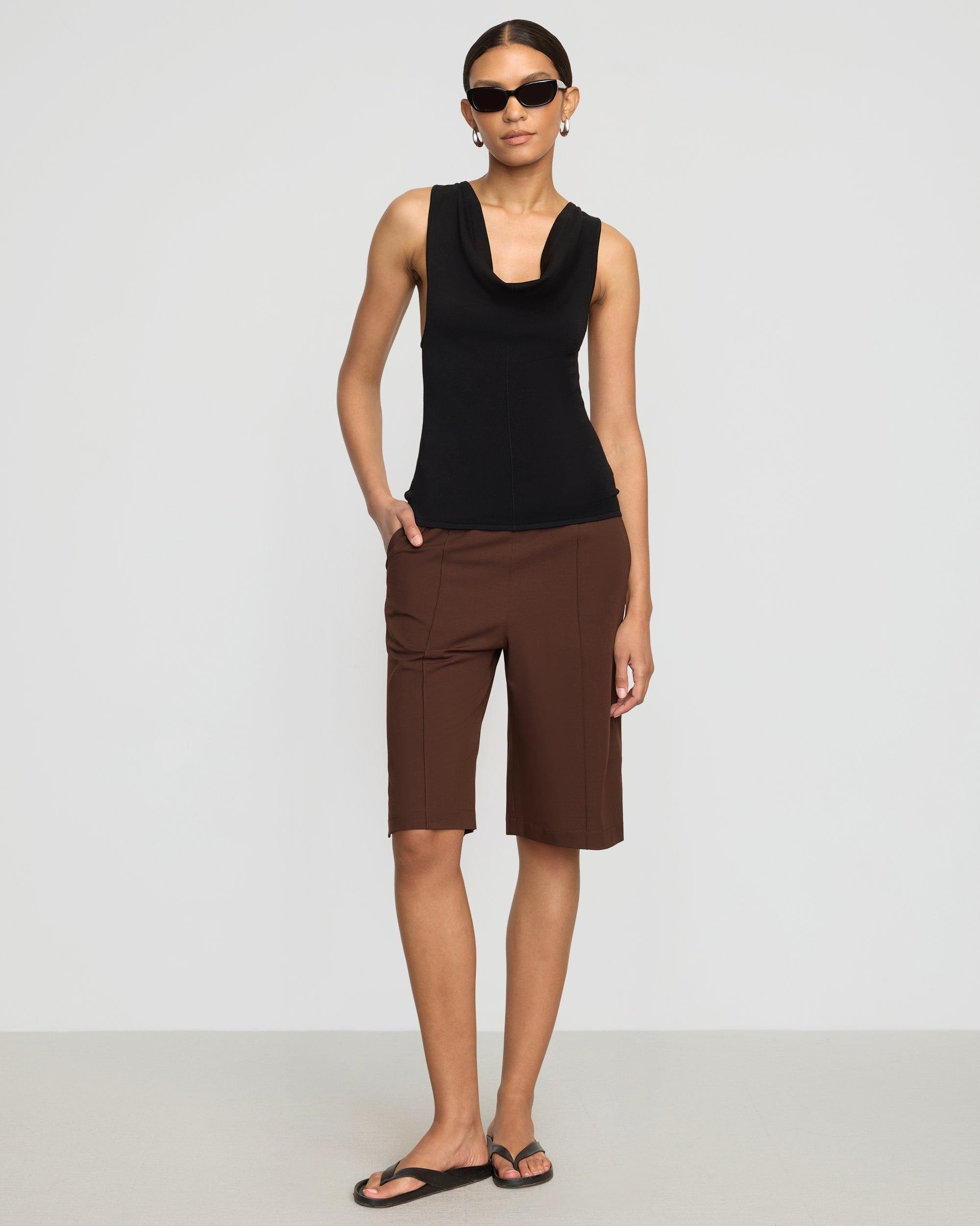 Valerie Cowl-Neck Racerback Knit Top Product Image