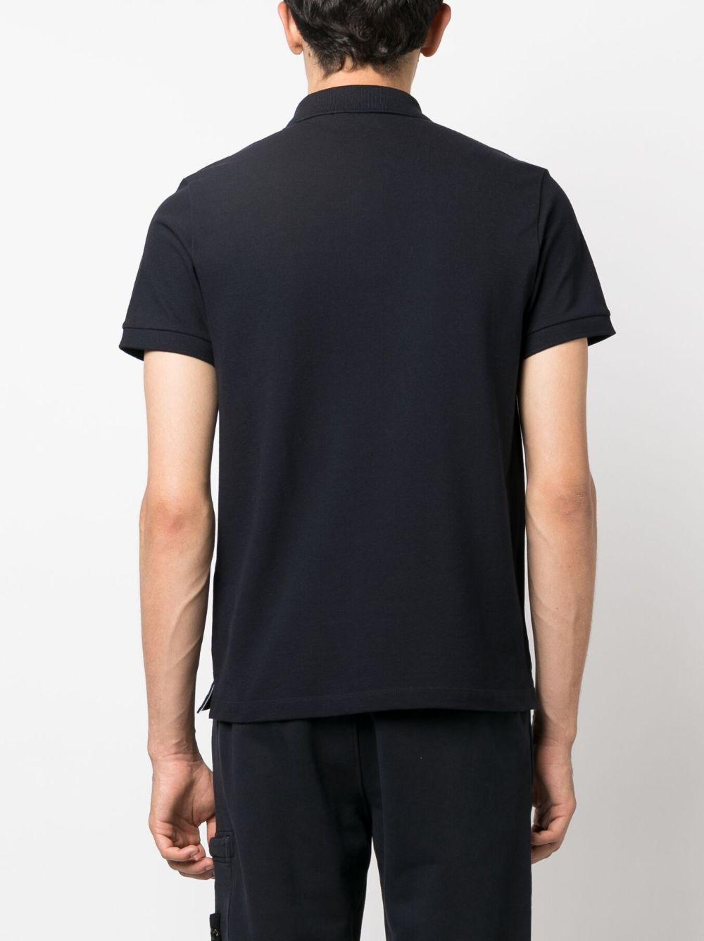 STONE ISLAND Mens Black Brand-patch Regular-fit Stretch-cotton Polo Shirt Xl Product Image
