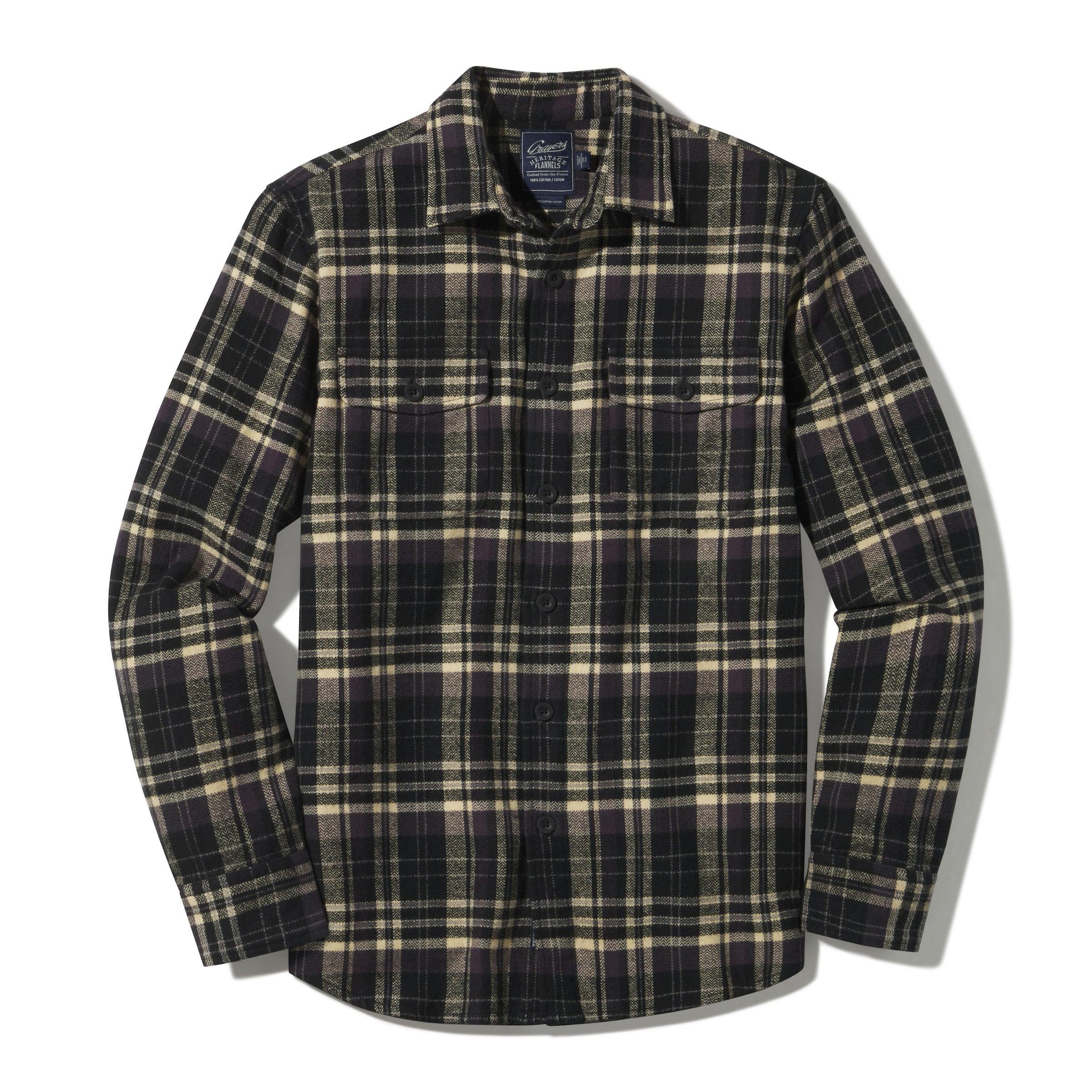 Herringbone Heritage Flannel - Black Cream Product Image