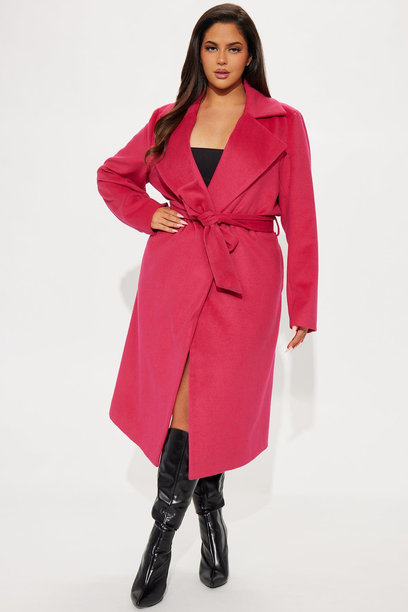 Camile Trench Coat - Fuchsia Product Image