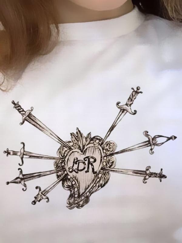 Retro Print Short Sleeve Tee Product Image