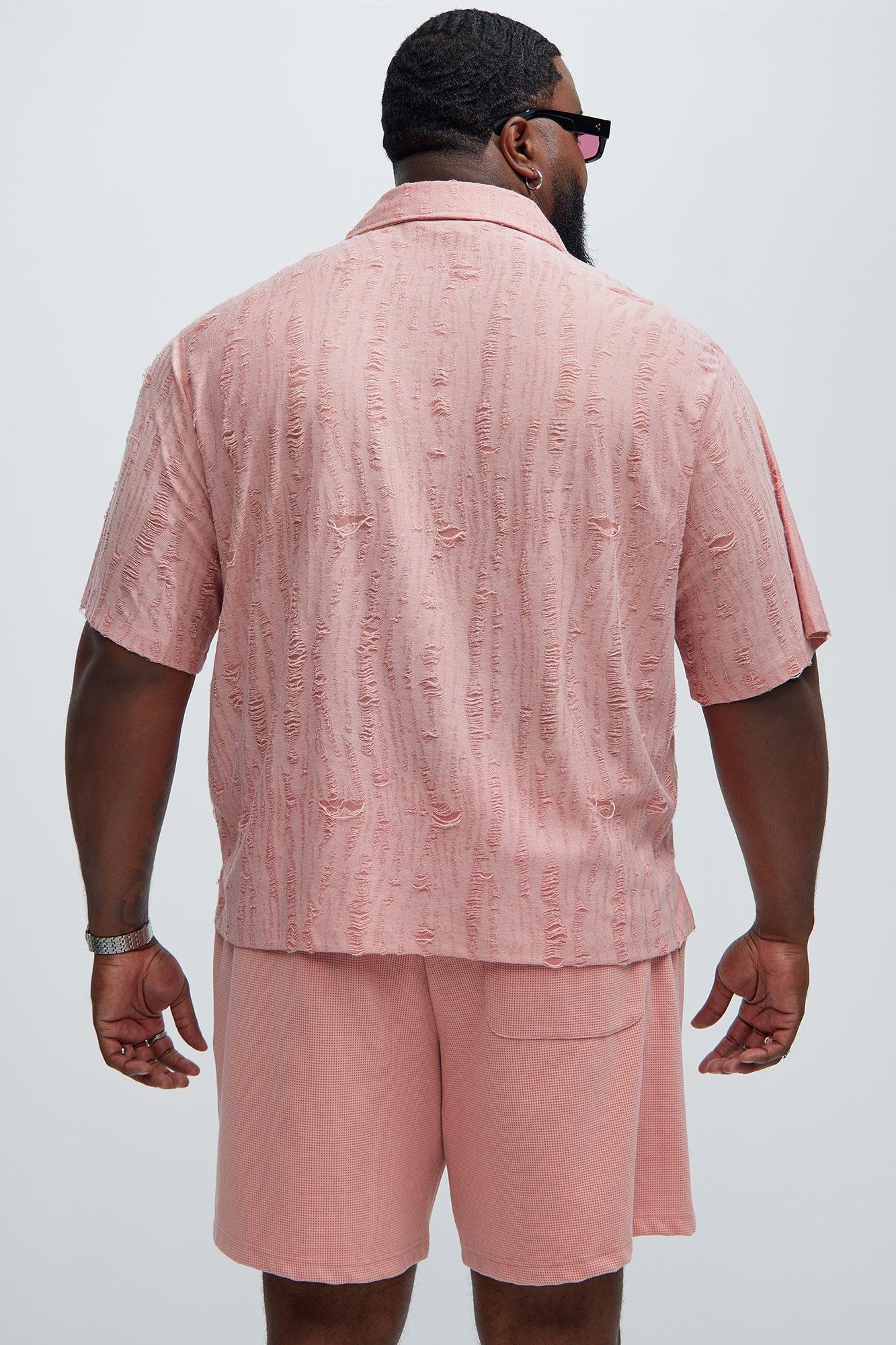 Lynx Textured Shirt - Mauve Product Image