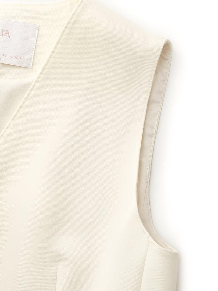 Worsted Wool Single-Breasted Women Vest Product Image