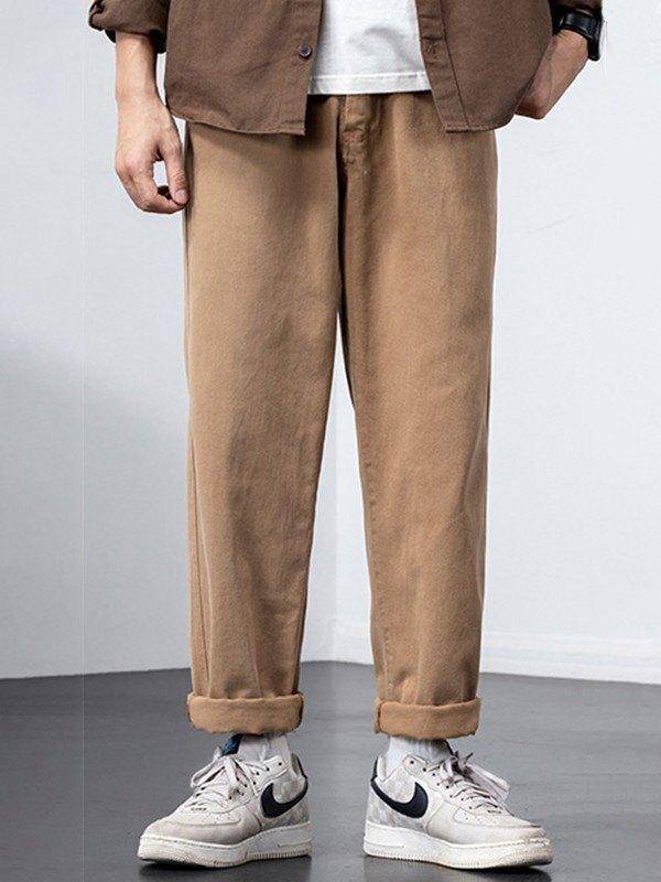 Men's Casual Straight Leg Cargo Pants Product Image