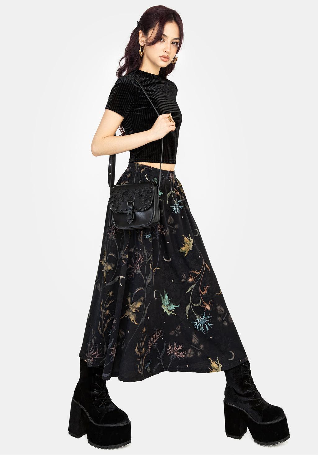 Rosanella Floral Print Midi Skirt Product Image