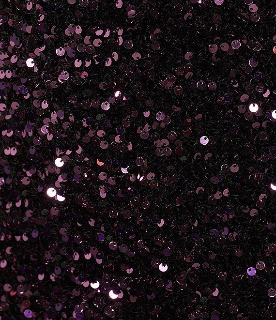 Allison & Kelly Long Sleeve Tie Back Multi Sequin Dress Product Image