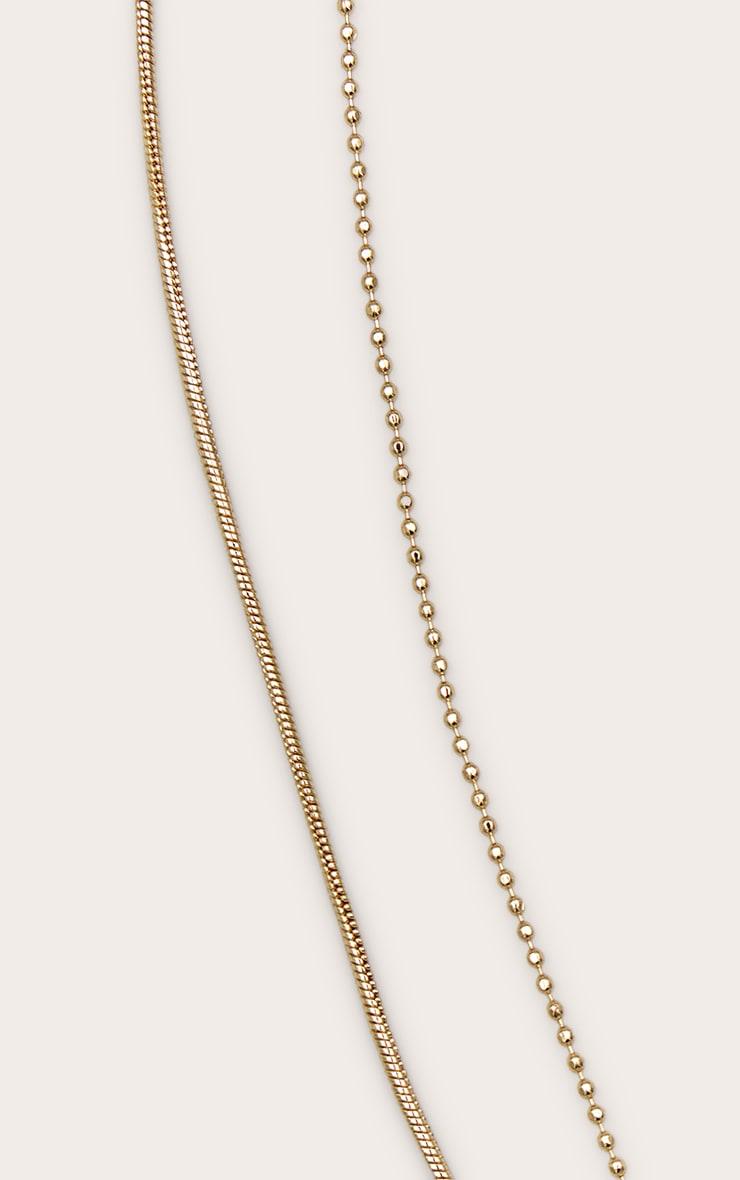 Gold Dainty Simple Chain Double Layering Necklace Product Image