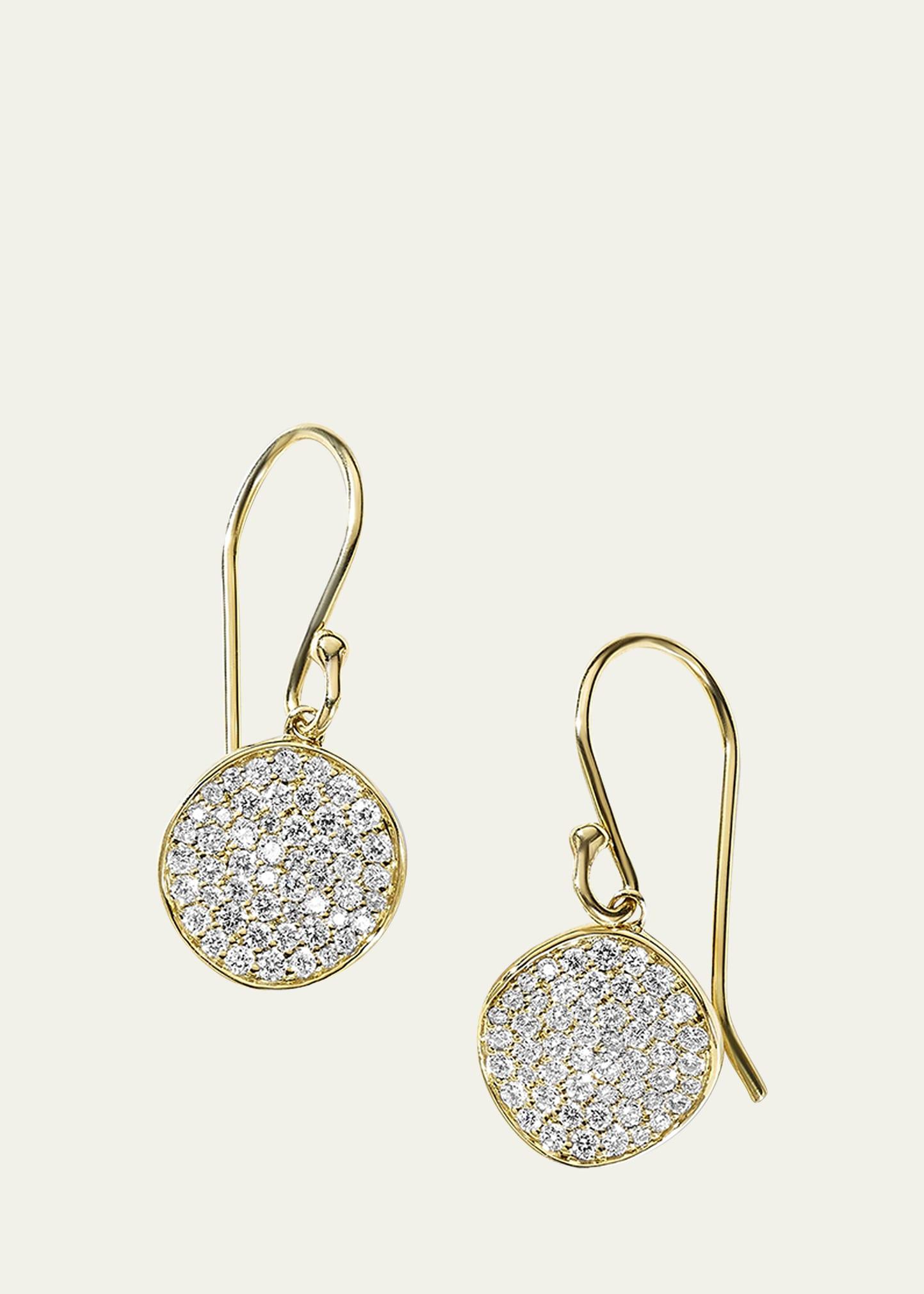 Stardust 18K Gold Small Flower Disc Diamond Earrings Product Image