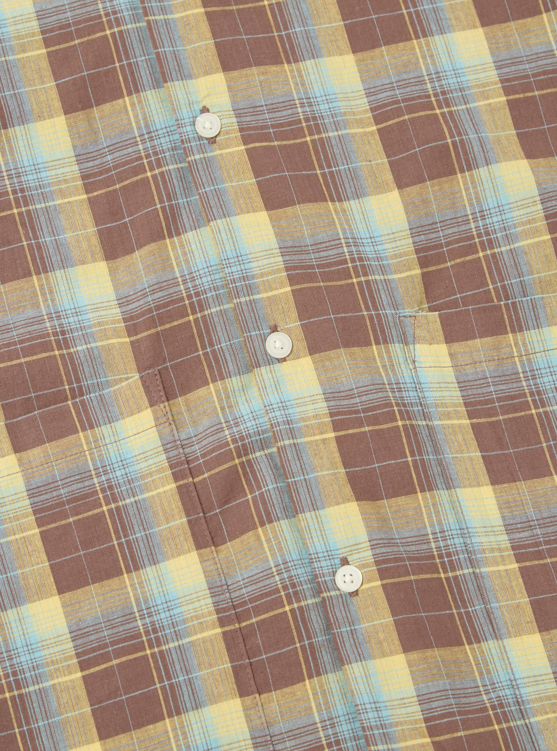 Yellow/Brown Check Short Pyjama Set Product Image