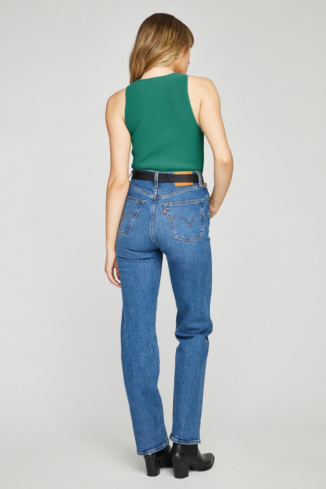 Astor V-Neck Tank - Spring Green Product Image