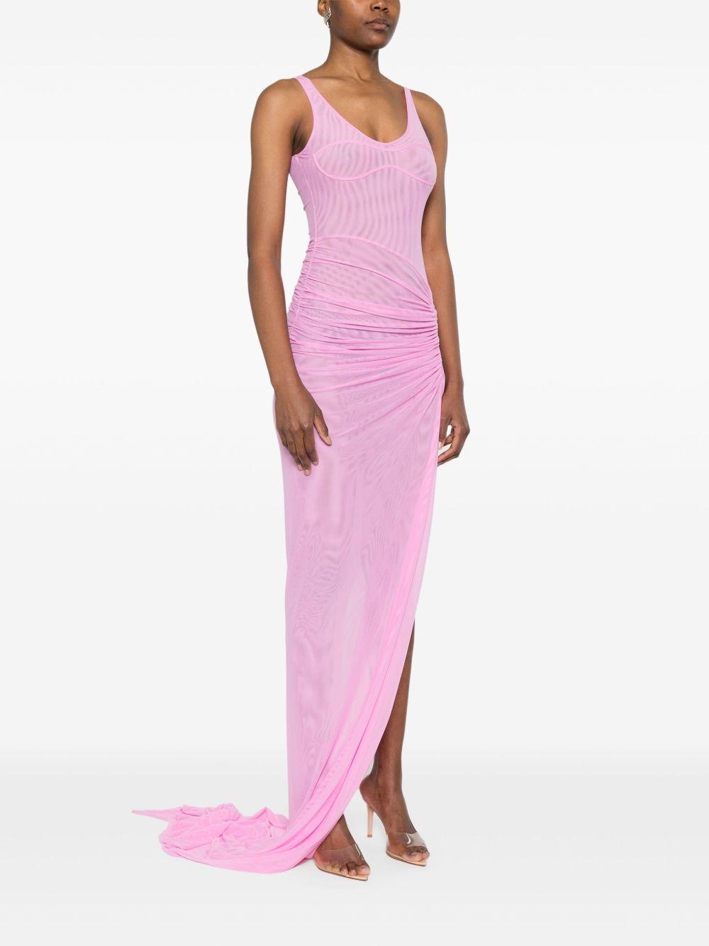 Ruched Mesh gown Product Image
