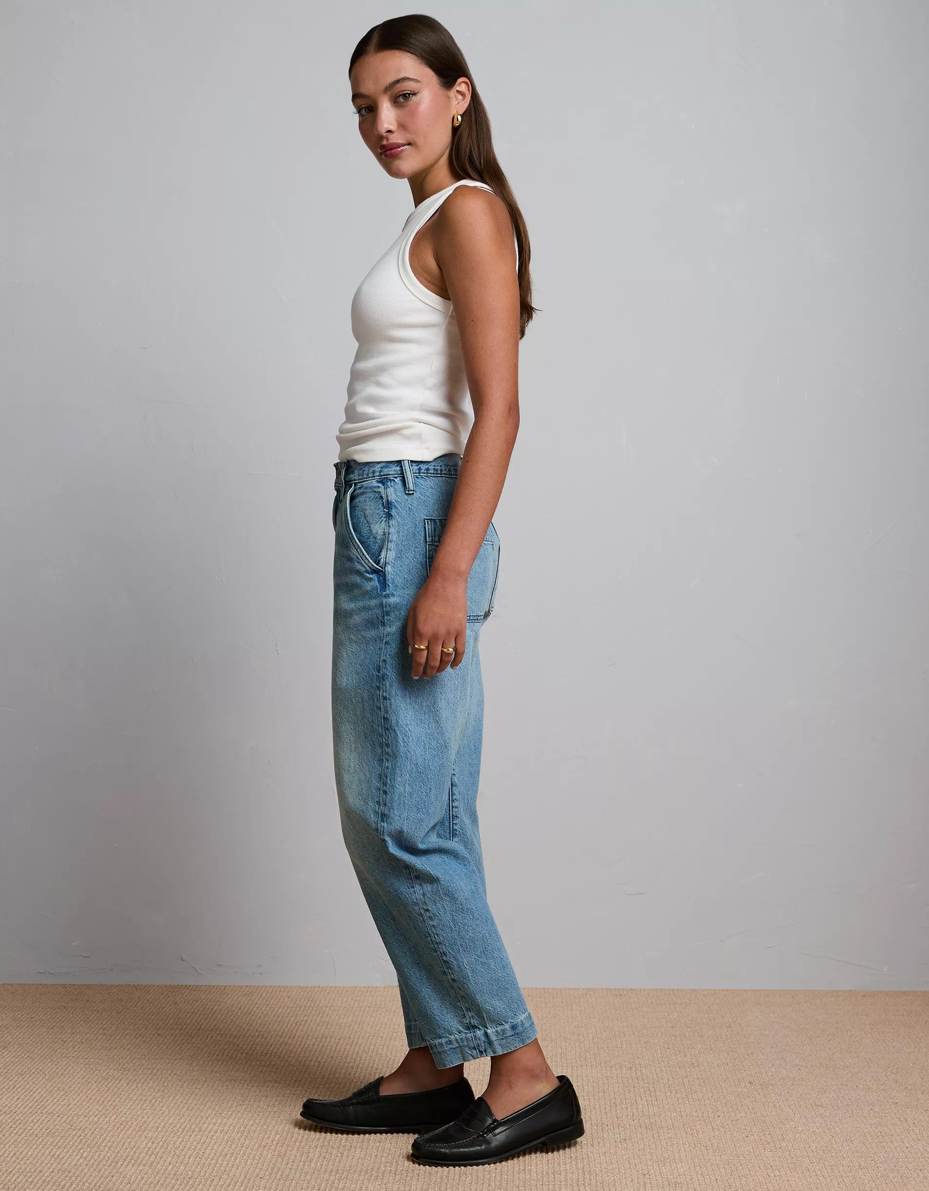 AE77 Premium Barrel Jean Product Image