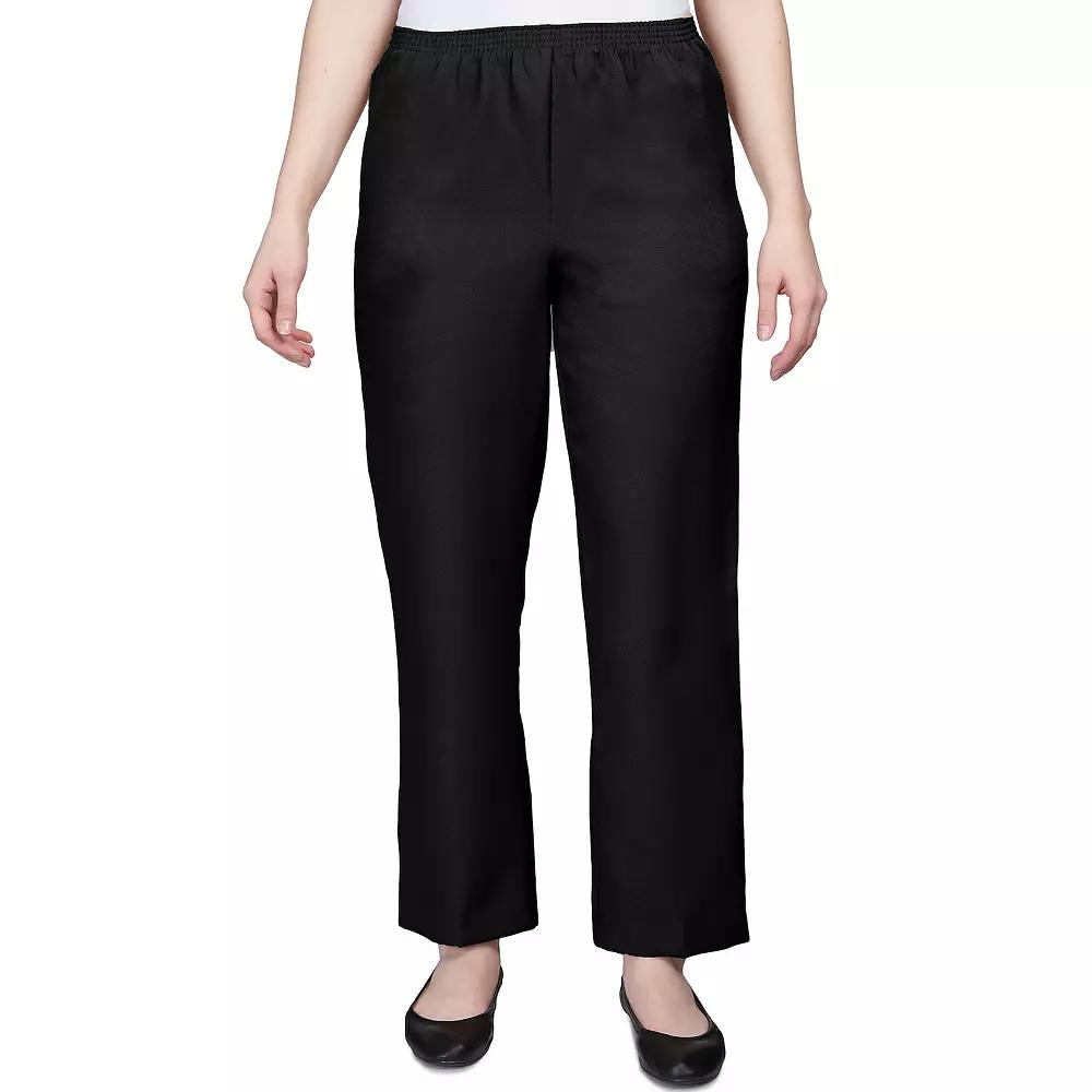 Petite Alfred Dunner Classic Pull-On Straight-Leg Pants, Women's,  Product Image