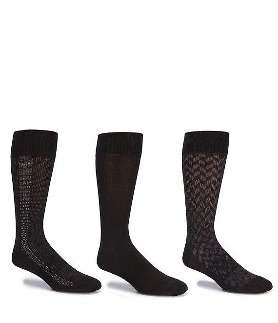 Gold Label Roundtree & Yorke Assorted Pattern & Solid Crew Socks 3-Pack Product Image