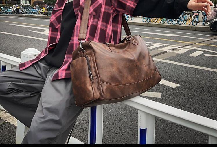 Faux Leather Duffle Bag Product Image