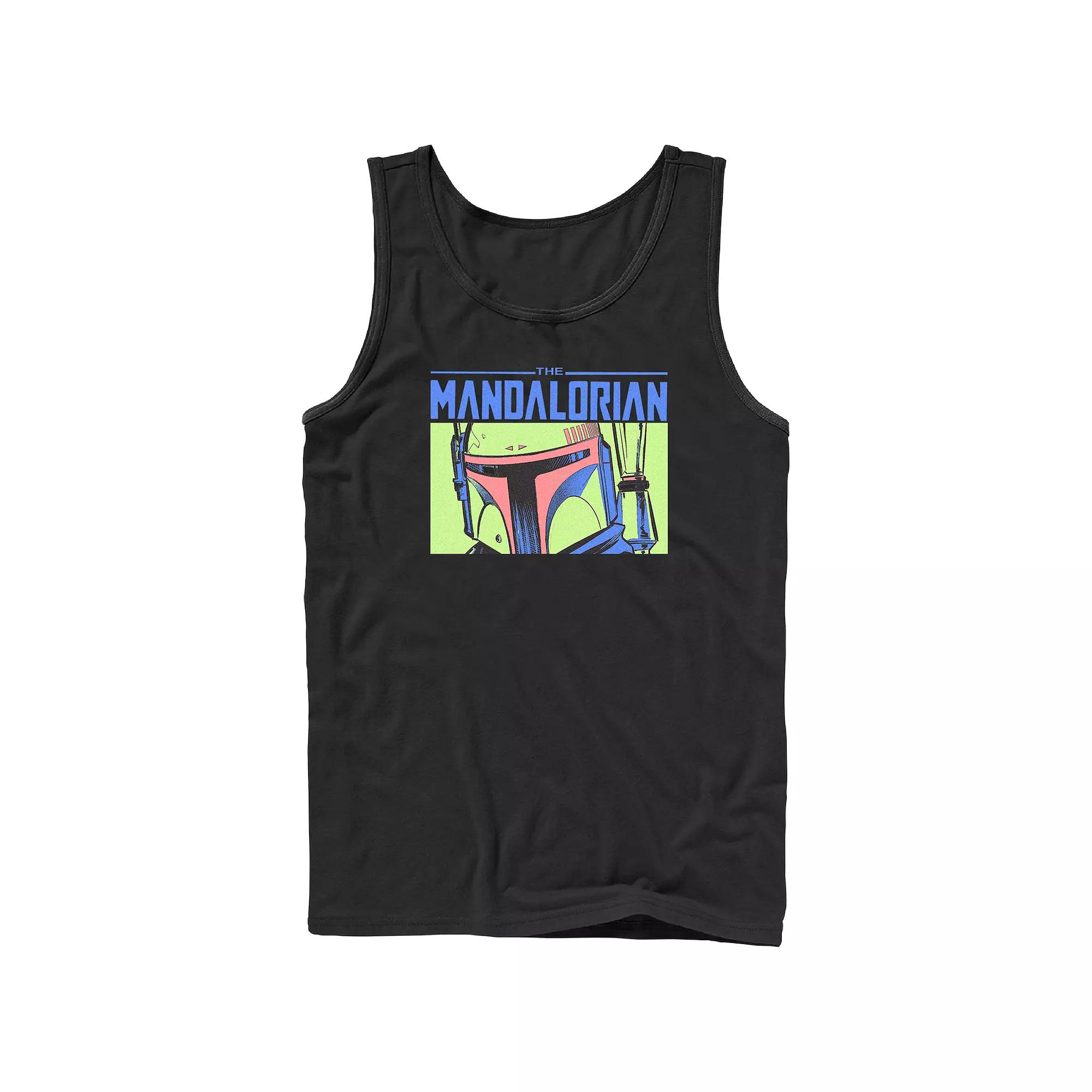 Men's Star Wars The Mandalorian Boba Closeup Graphic Tank Top,  Product Image