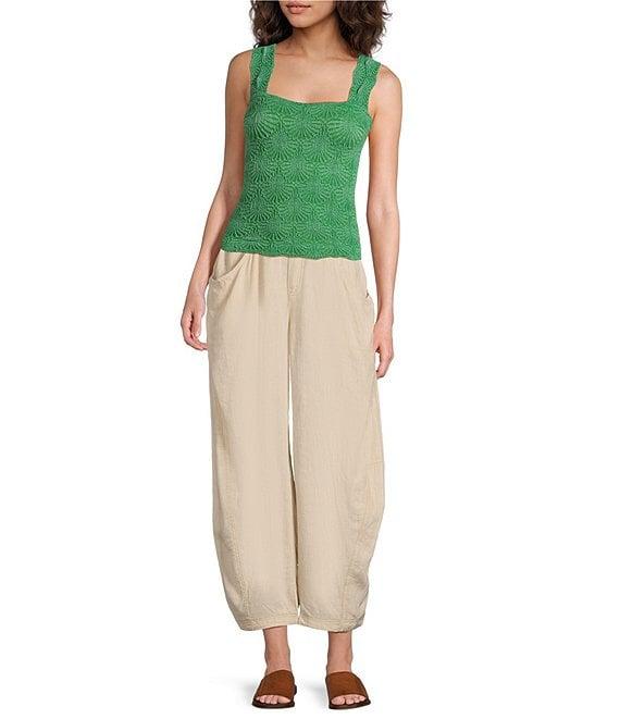 Free People High Road Pull On Barrel Mid Rise Linen Pants Product Image