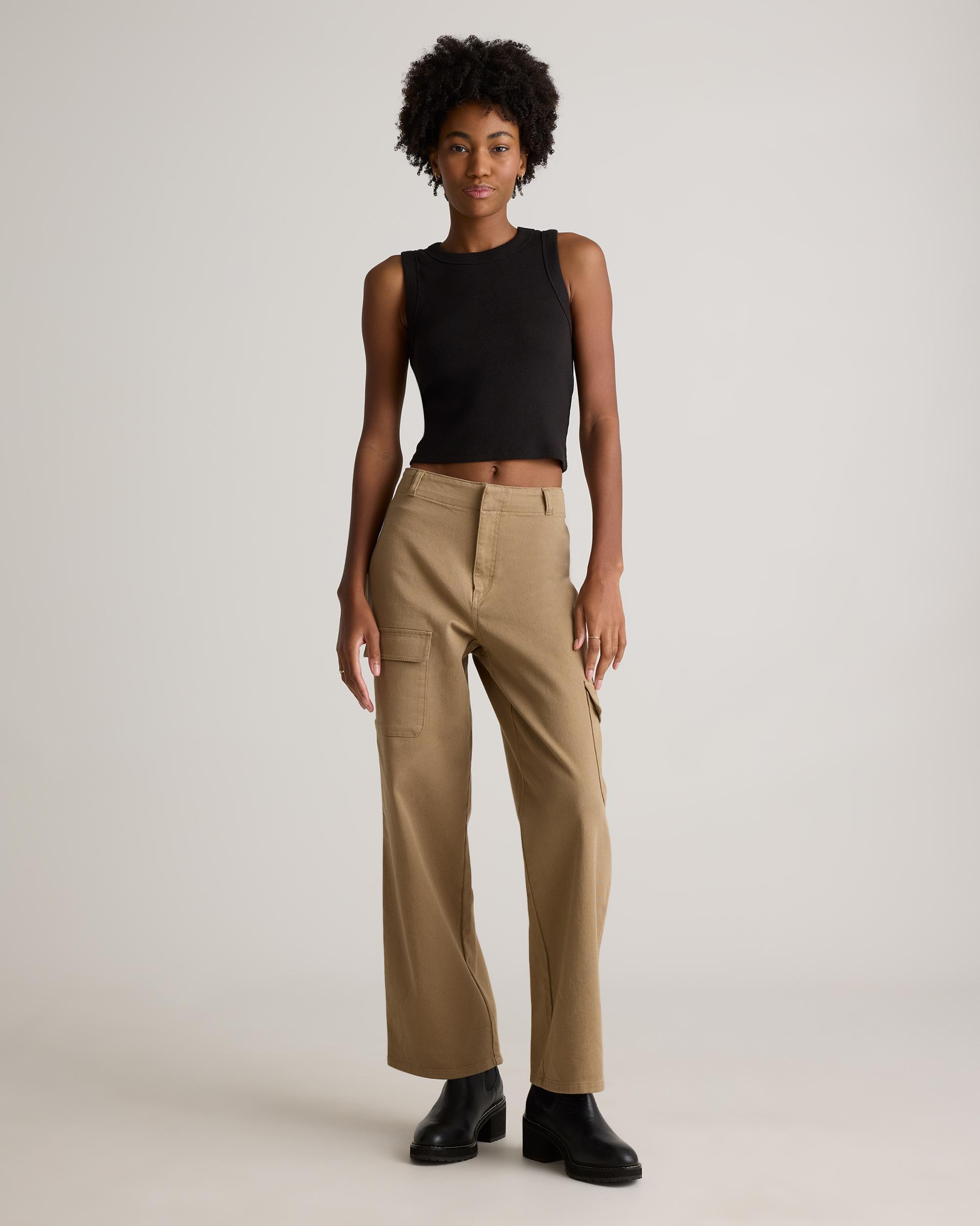 Quince | Women's Organic Stretch Cotton Twill Cargo Pants Organic Cotton Product Image