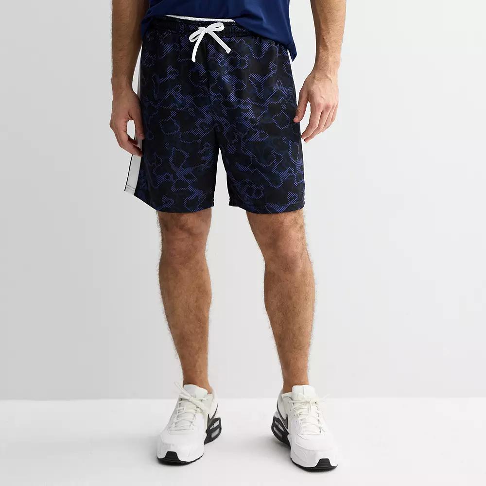 Men's Tek Gear® Retro 8 in. Basketball Shorts, Size: XS, Black Lines Product Image