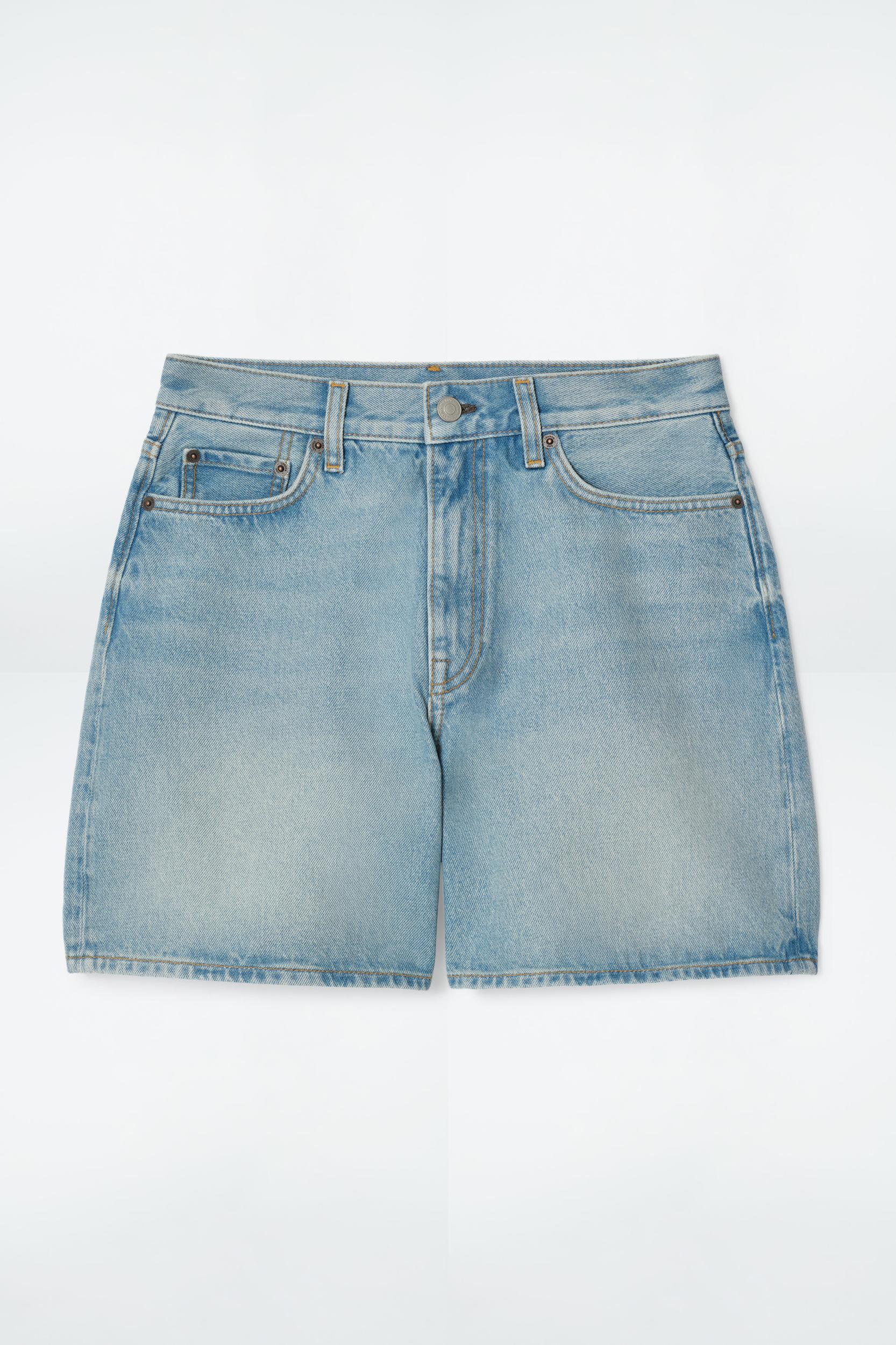 HIGH-RISE DENIM SHORTS Product Image