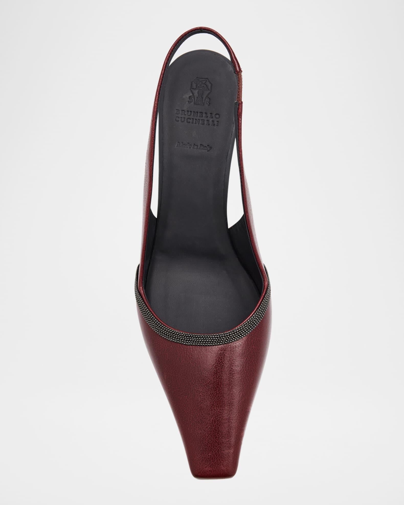 Leather Monili Slingback Pumps Product Image