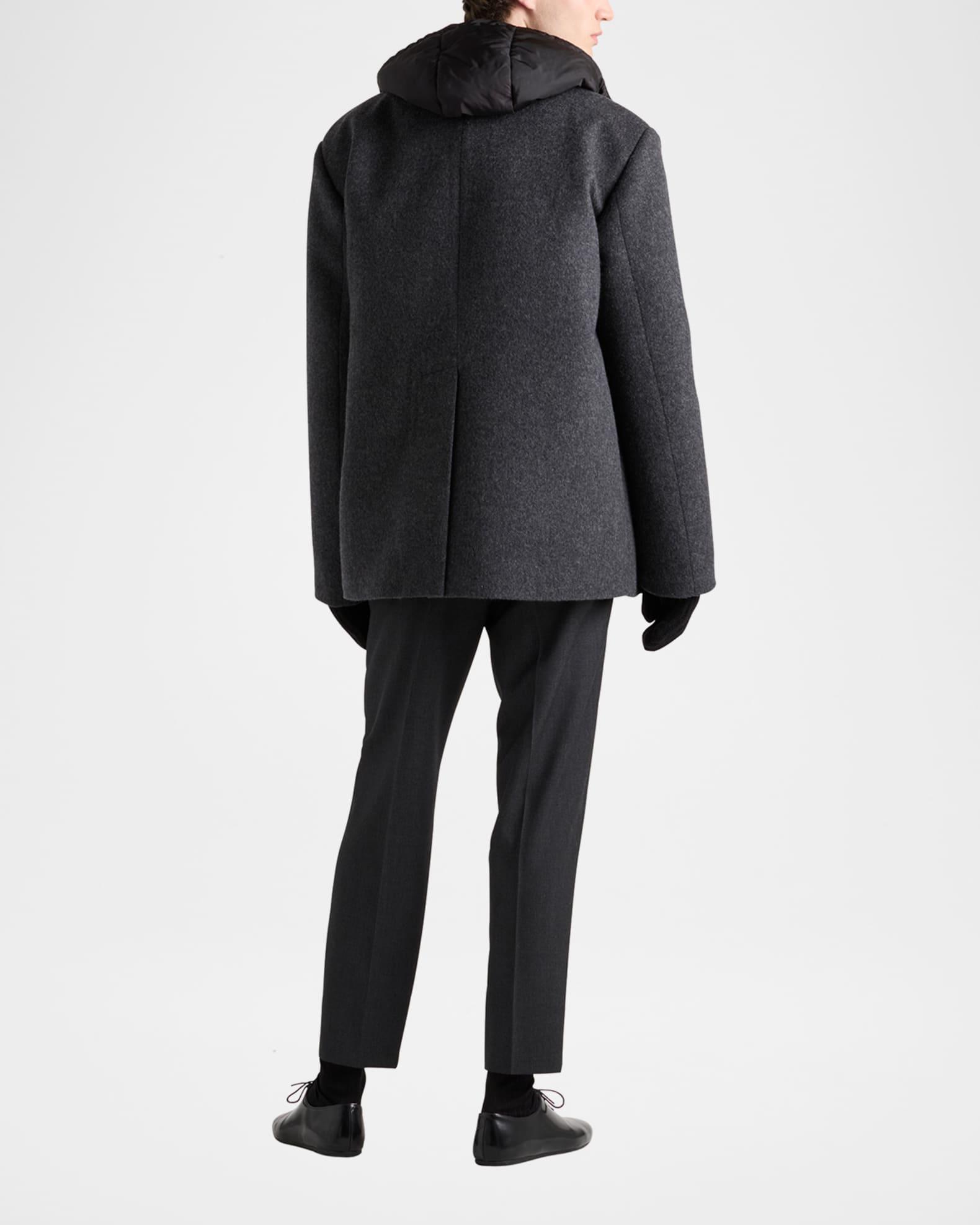 Men's Cashmere-Wool Hooded Sweater Product Image