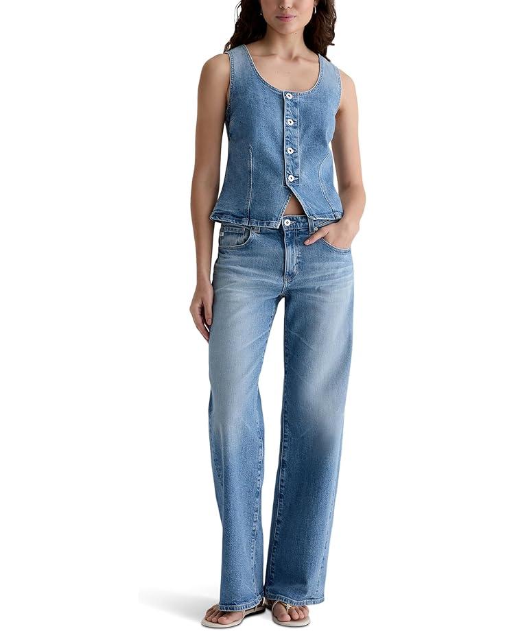 Adria Low Rise Baggy Wide Leg in Siren Product Image