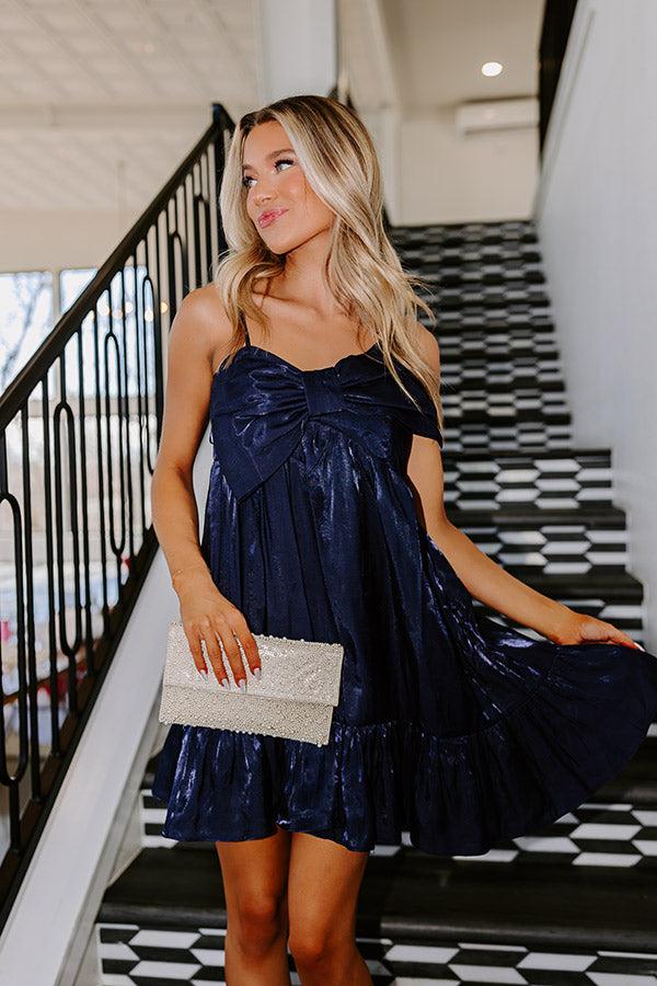 Put A Bow On It Asymmetrical Mini Dress Product Image