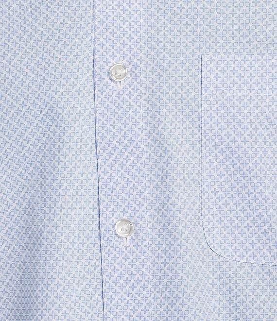 Gold Label Roundtree & Yorke Non-Iron Short Sleeve Diamond Print Poplin Sport Shirt Product Image