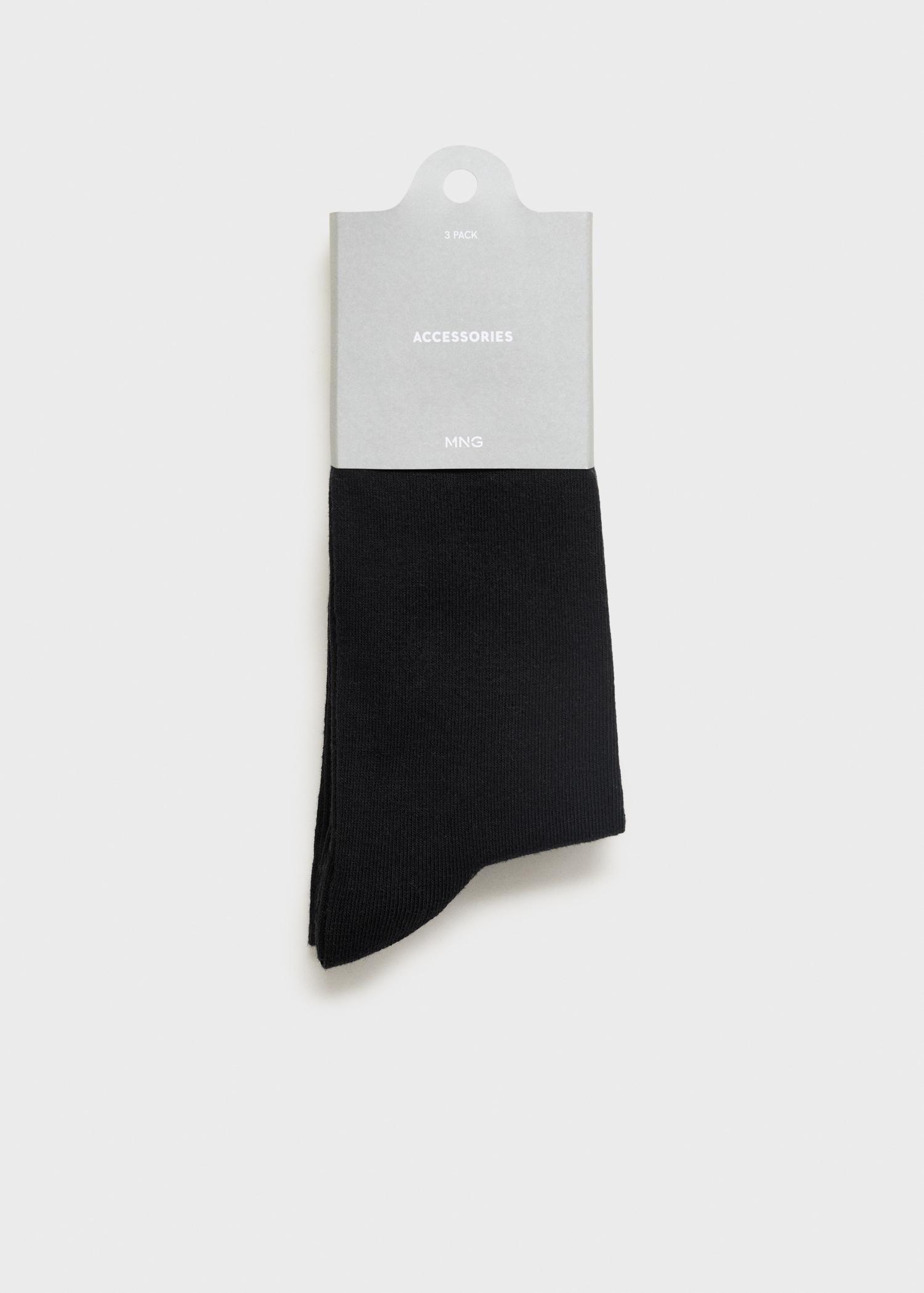 Pack of 3 cotton socks - Men | MANGO USA Product Image