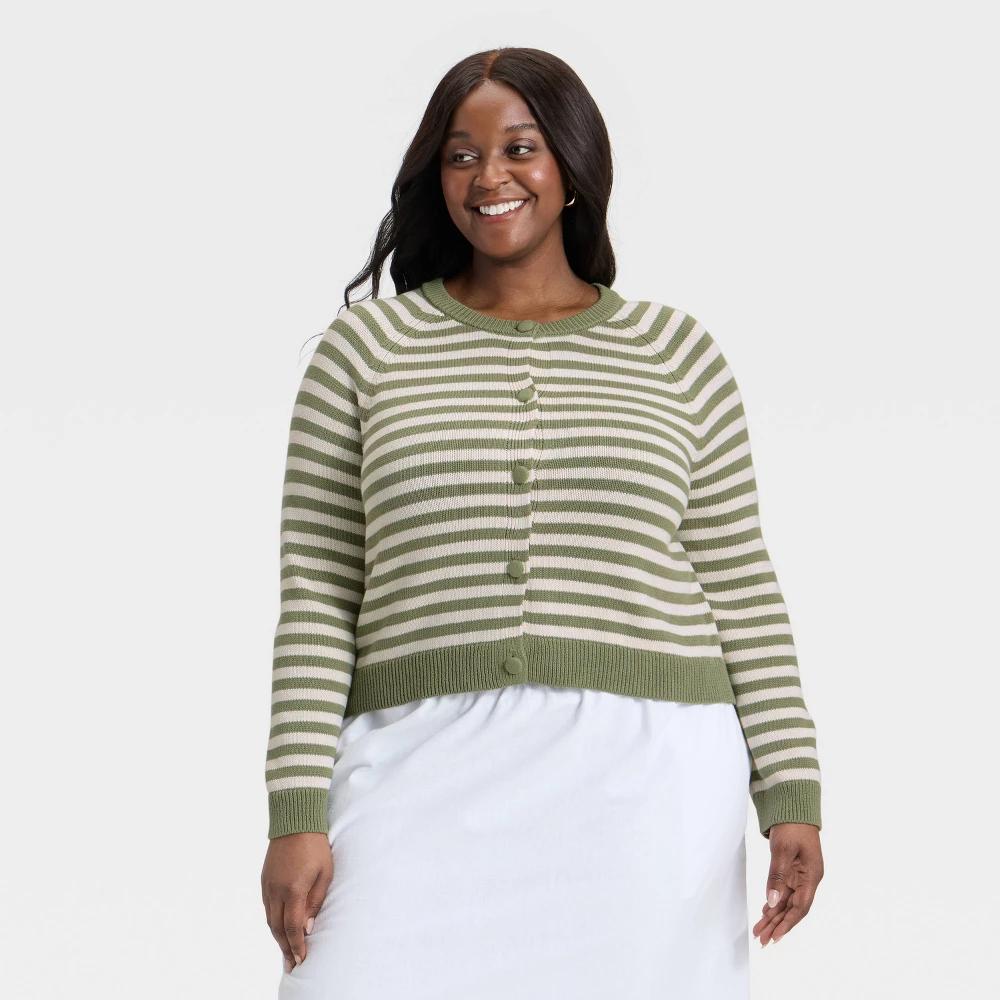 Women's Button-Down Cardigan Sweater - Universal Thread™ Black 4X Product Image