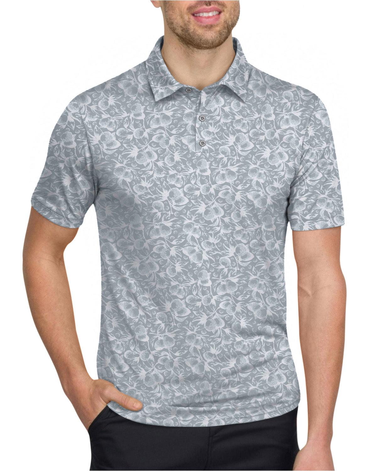 Three Sixty Six Men’s Print Golf Polos Male Product Image