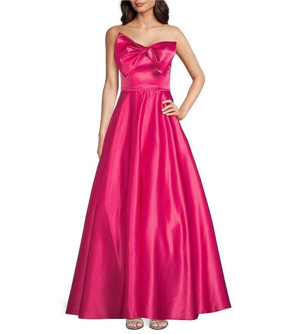 Mac Duggal Bow Front Strapless Ball Gown Product Image