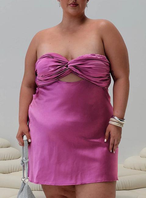 Faviola Mini Dress Purple Curve Product Image