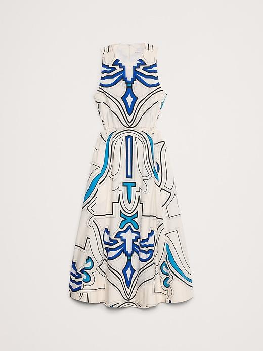 Cotton Poplin Cut-Out Midi Dress Product Image