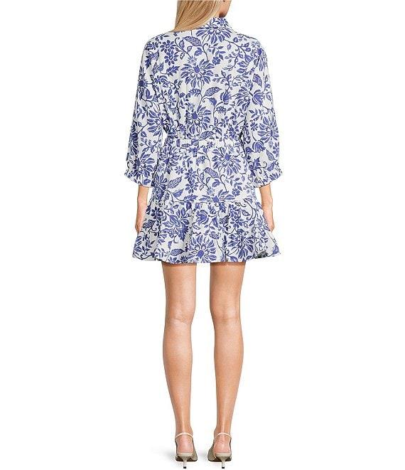 C&V Chelsea & Violet Floral Printed Shirt Dress Product Image