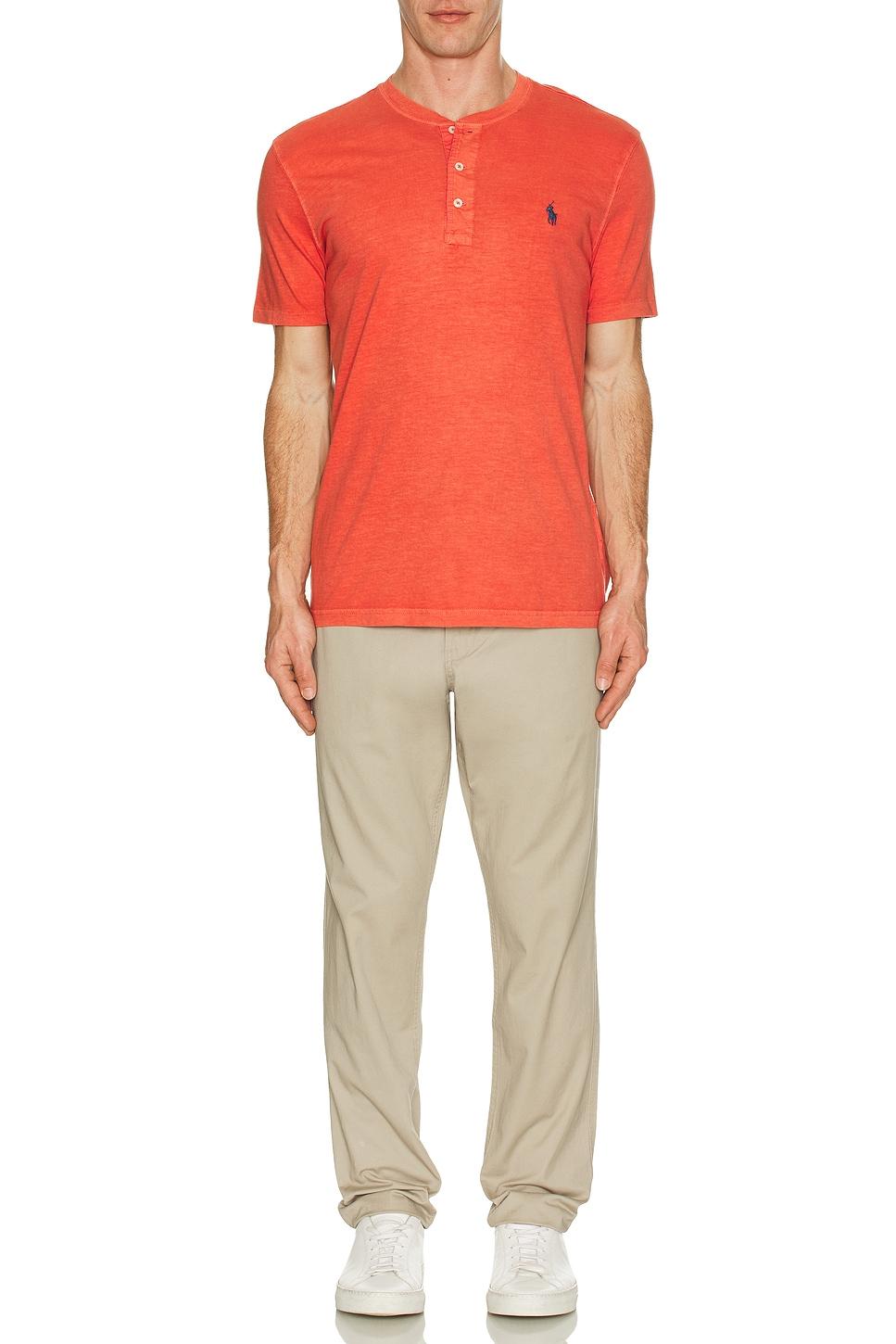 Short Sleeve Slub Jersey Henley T-Shirt Product Image