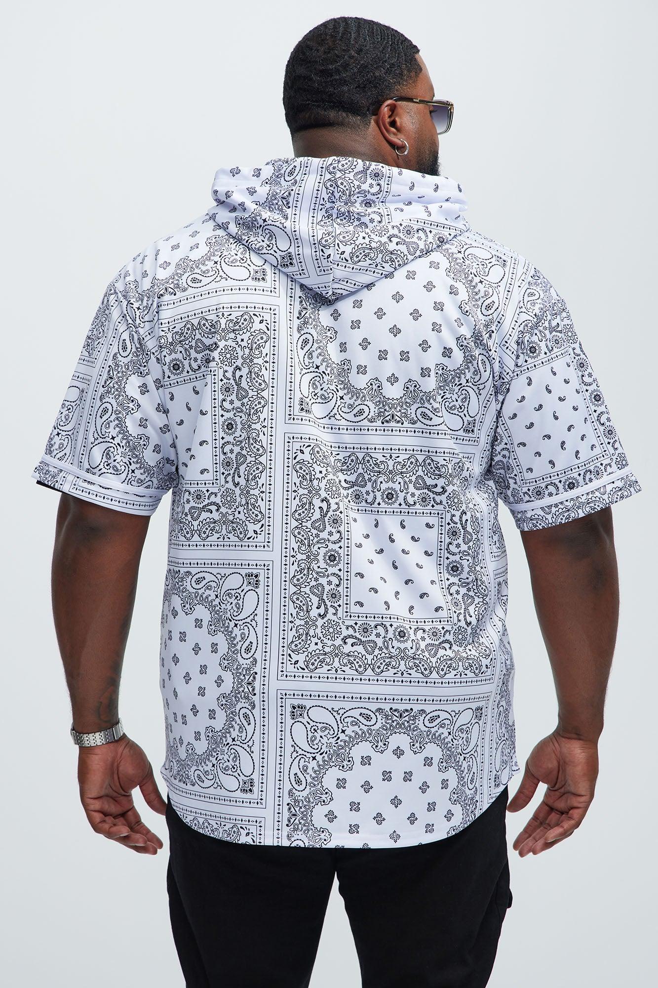 Hooded Baseball Jersey - White Product Image