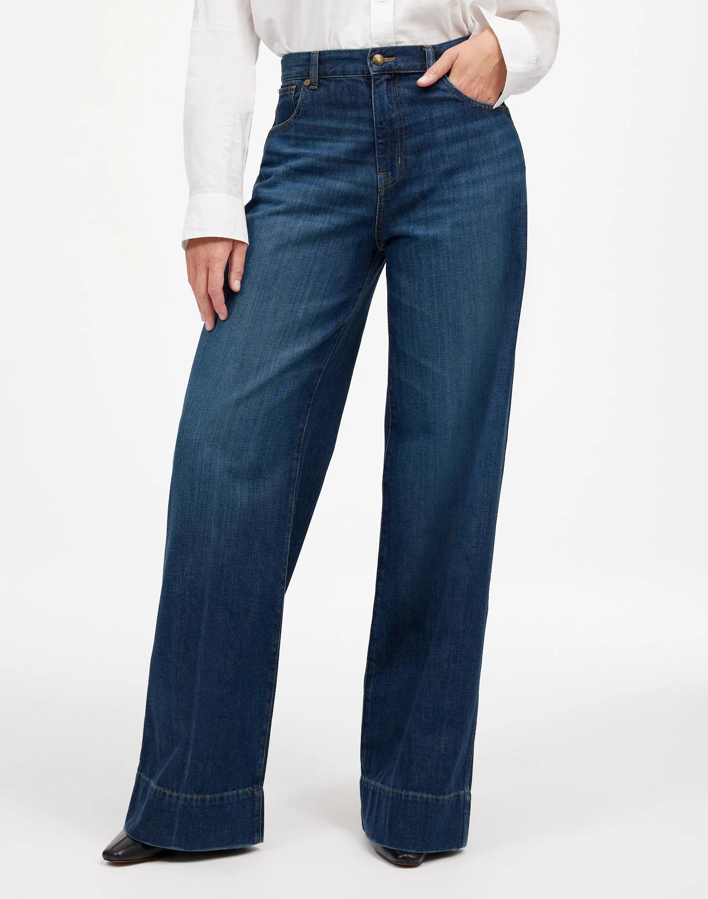 Curvy Superwide-Leg Jeans: Softdrape Denim Edition Product Image
