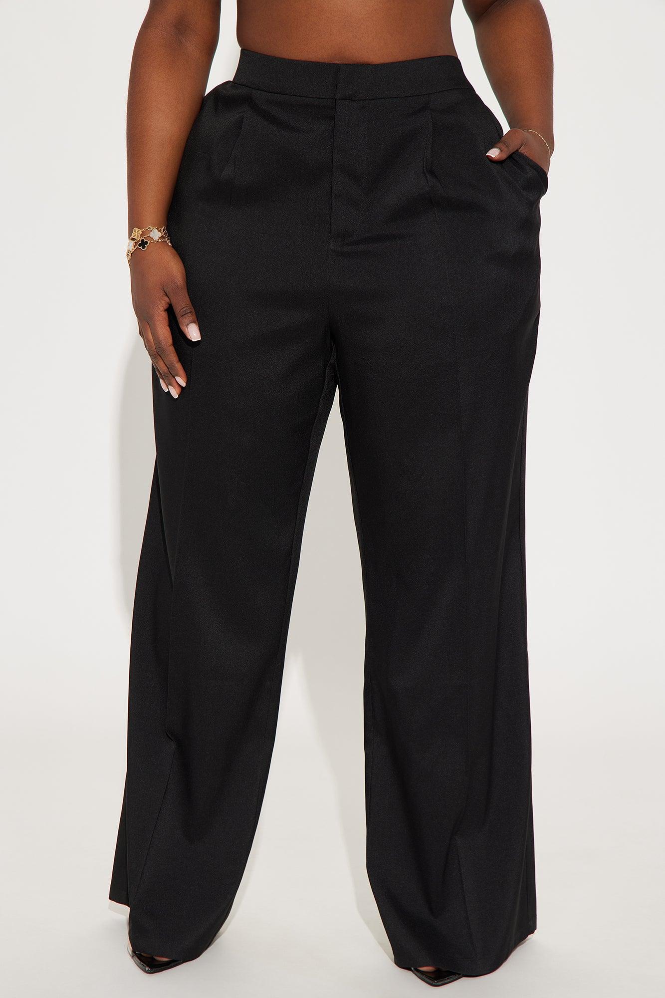 Claire Wide Leg Trouser - Black Product Image