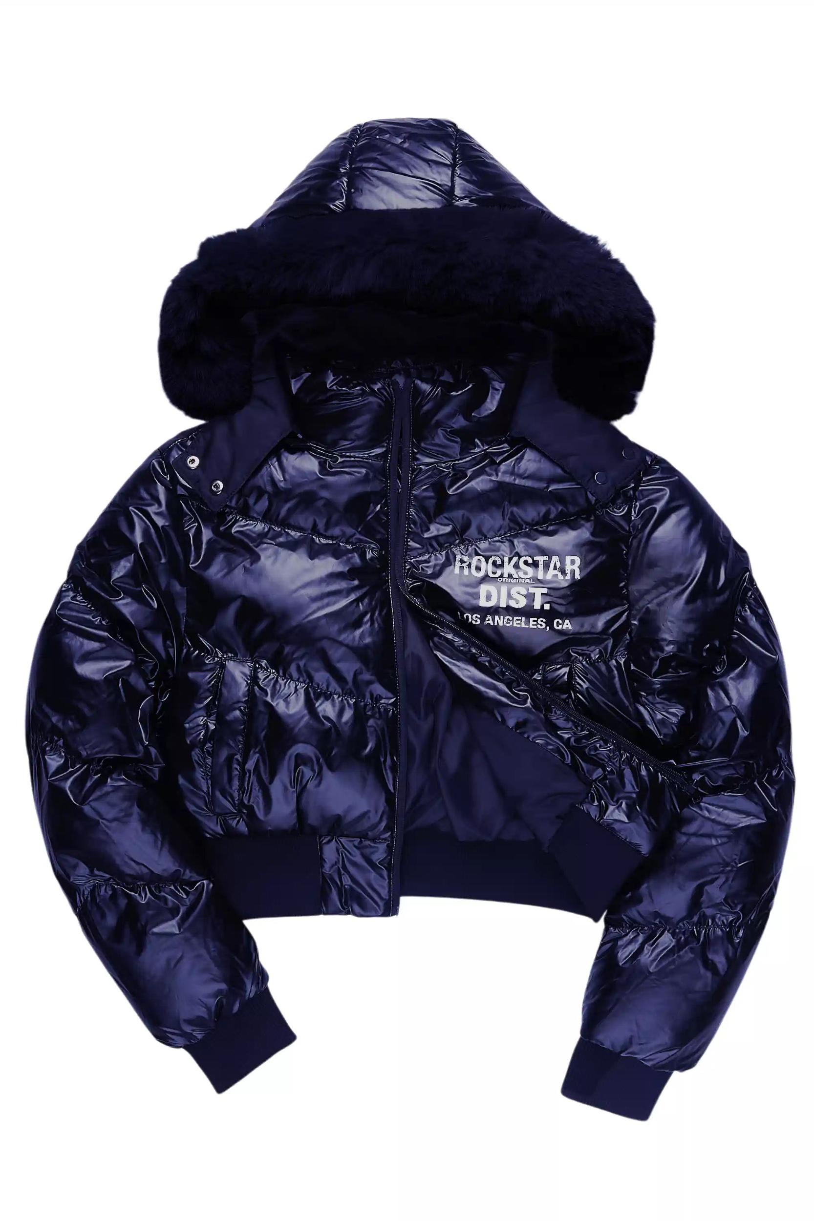 Moncia Navy Puffer Jacket Female Product Image