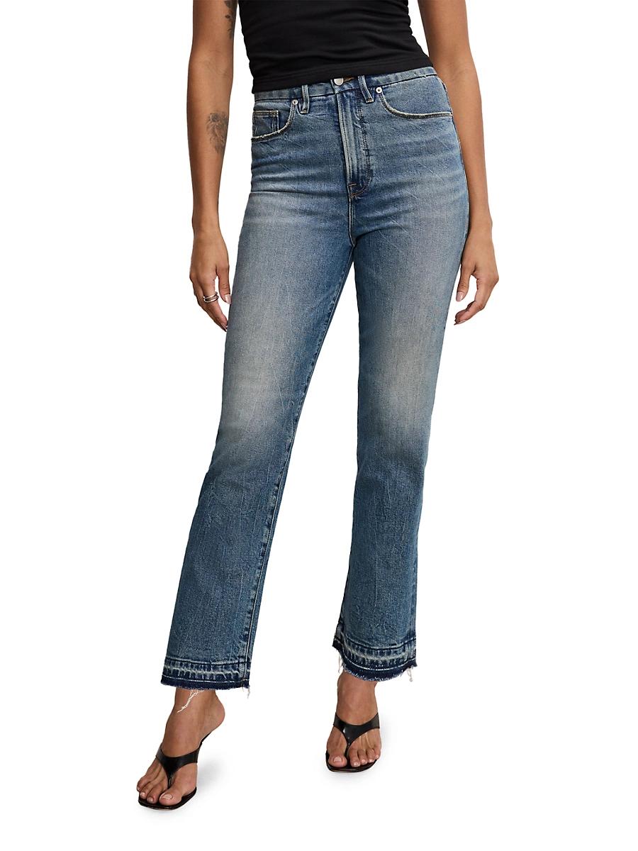 Womens Good Boy Mid-Rise Straight-Leg Jeans Product Image