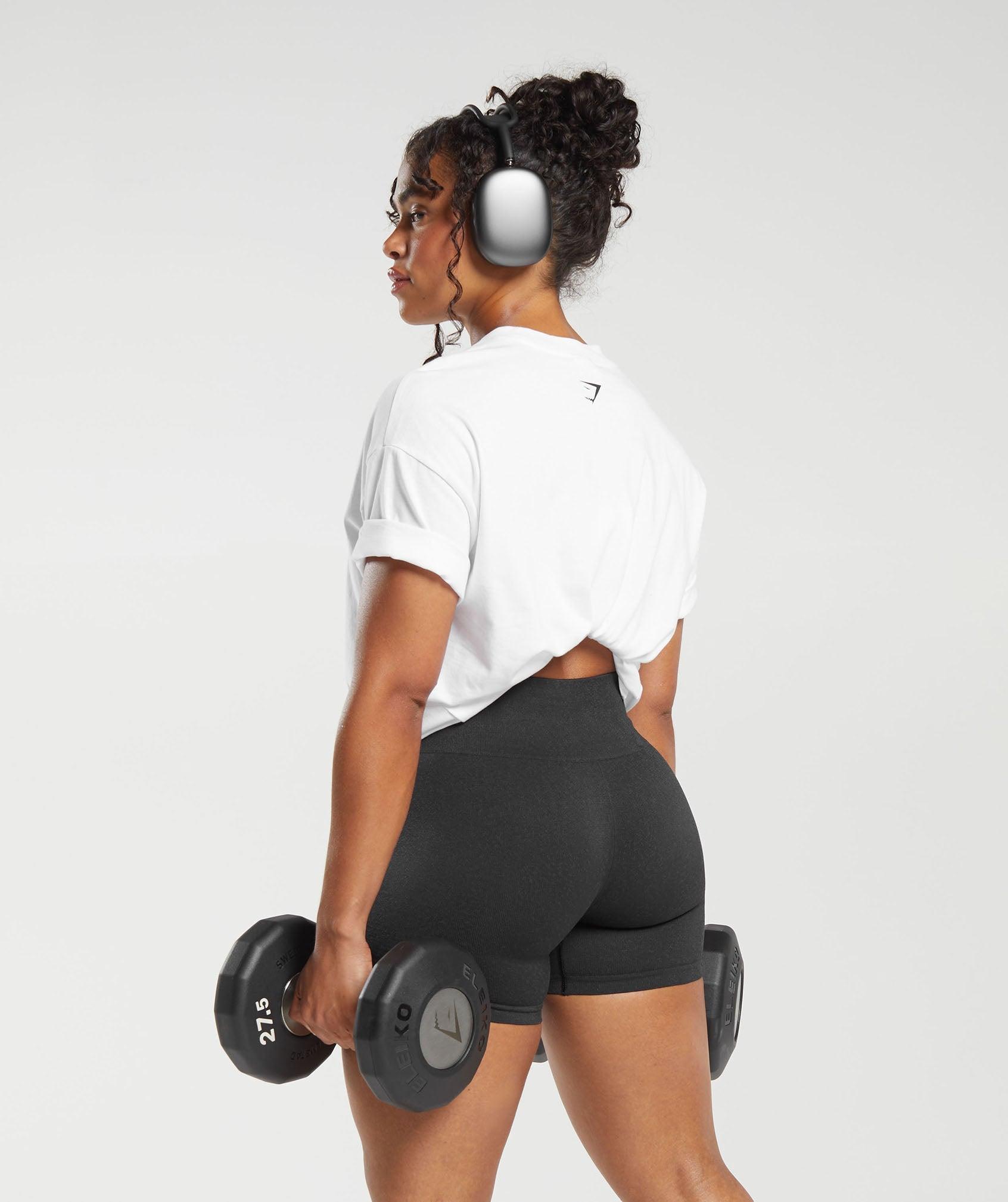 Gymshark Adapt Fleck Seamless Shorts - Black/Smokey Grey Female Product Image